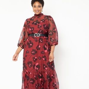 Eloquii NWB 28W Sheer Maxi Dress